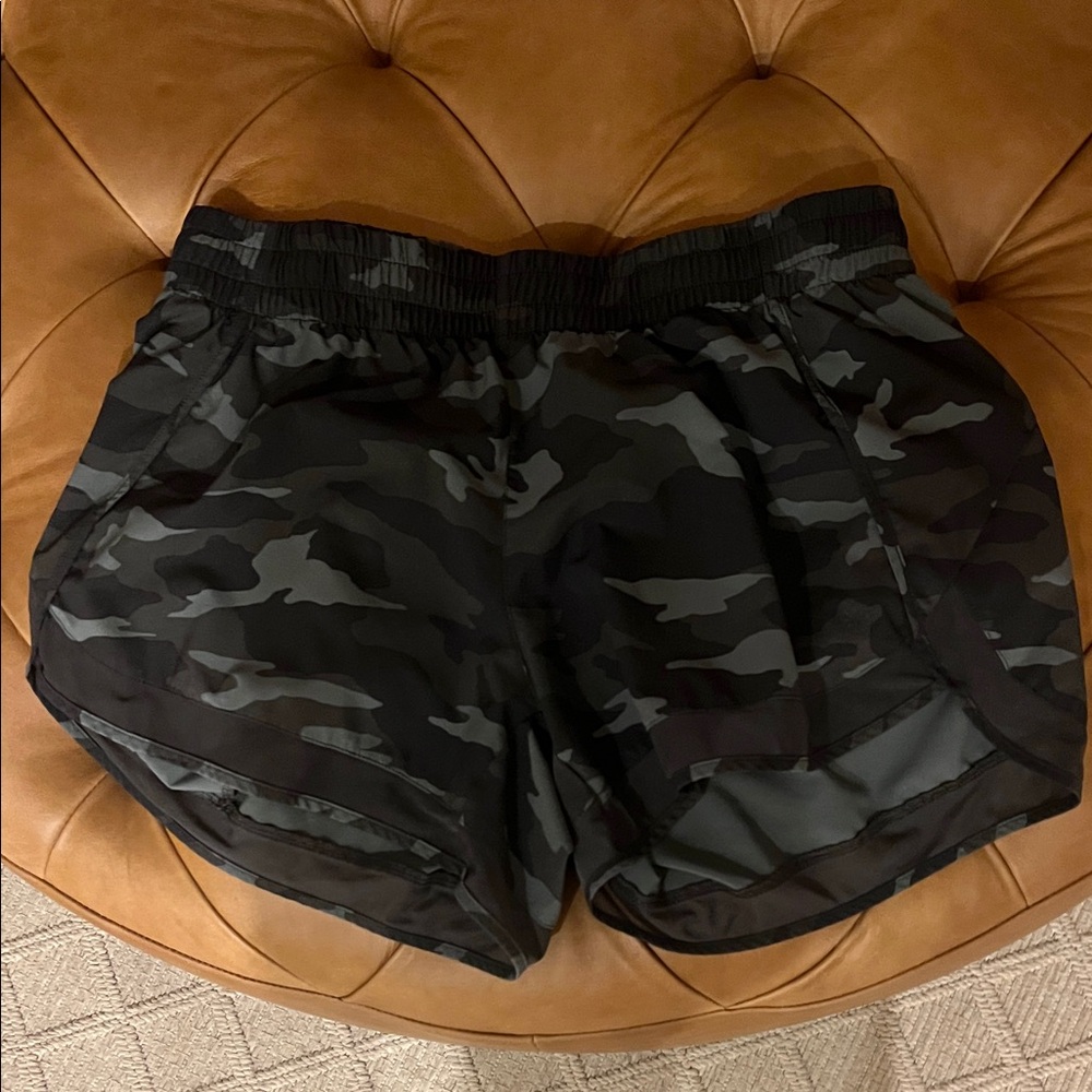 Athleta Black Camo Athletic Shorts